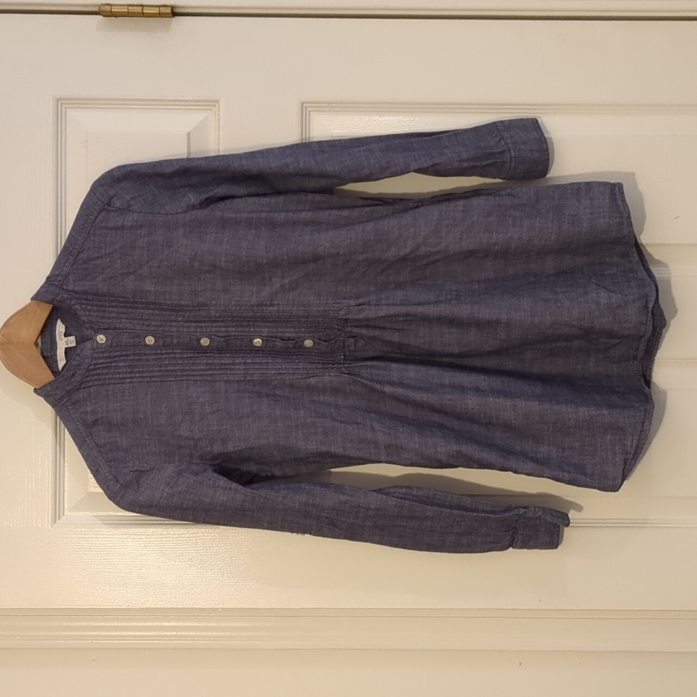 Chambray Pintuck Tunic Dress size XS, Shade